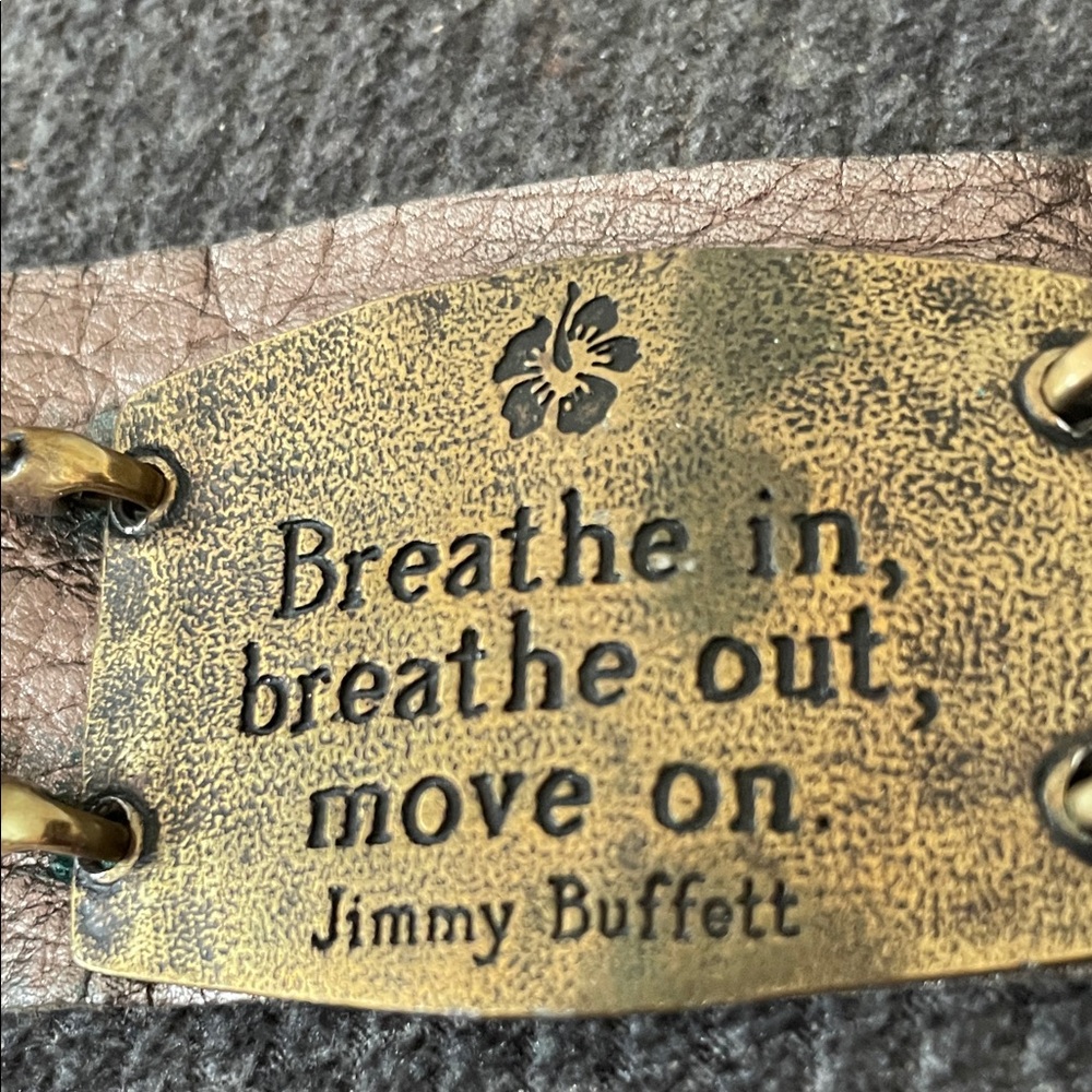 Jimmy Buffett Brass Bracelet